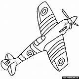Spitfire Coloring Pages Airplane Airplanes Drawing Kids Online Template Supermarine Thecolor Plane Colouring Wwii Color Military Ww2 Fighter Drawings Aircraft sketch template