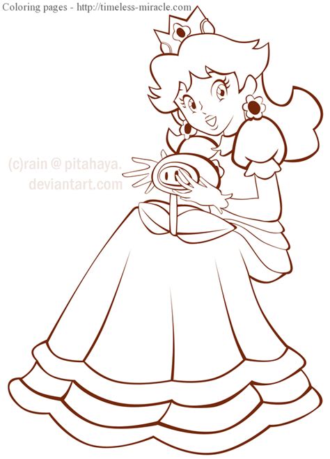 princess daisy coloring pages photo  timeless miraclecom
