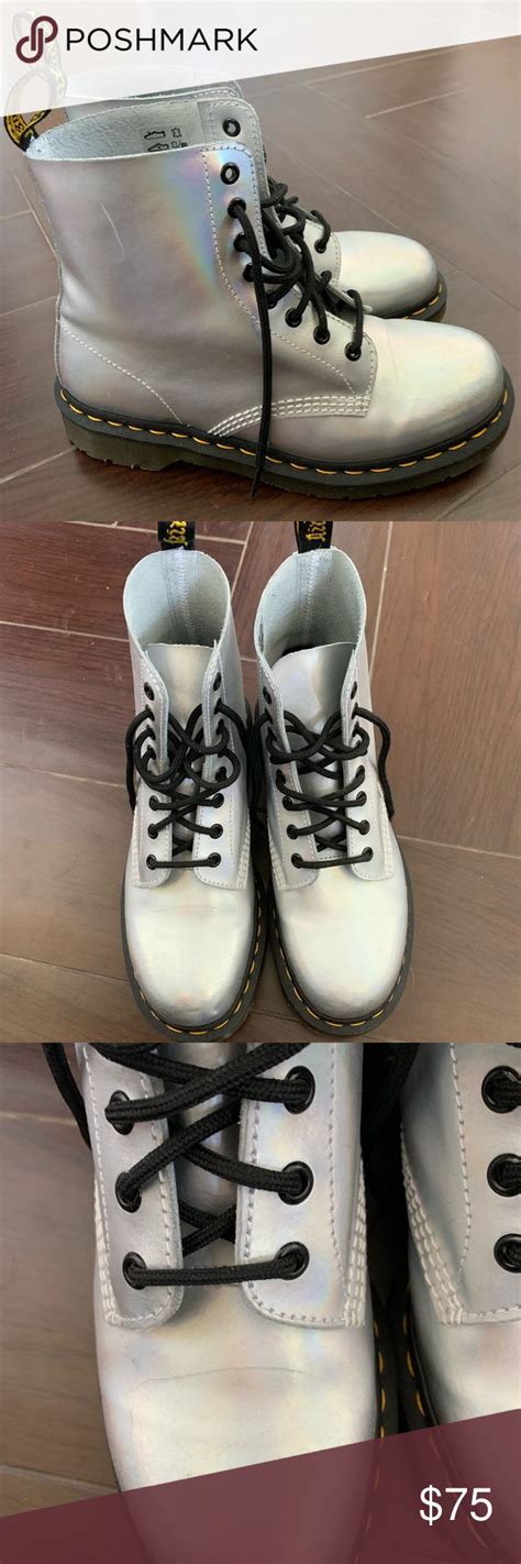 dr martens iced metallic boots shoe laces martens