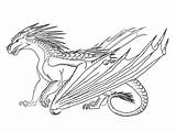 Coloring Wings Fire Pages Dragon Skywing Popular sketch template