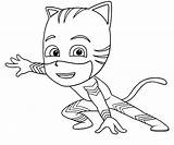 Catboy Pages Coloring Pj Template Connor Masks sketch template