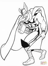 Coloring Thor Pages Printable Marvel Print sketch template