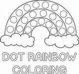 Dot Rainbow Printable Coloring Pages Printables Marker Bingo Polka Printablee sketch template