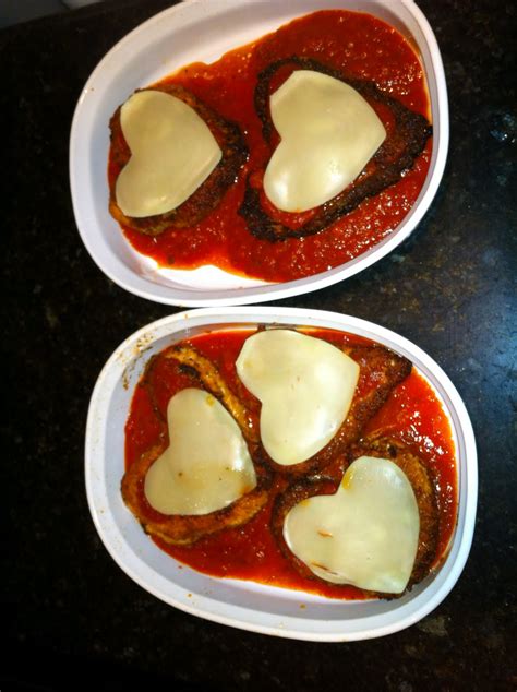 leave   mommy heart shaped chicken parmesan