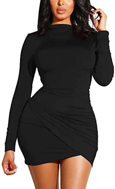 Fashionable Long Sleeves Club Dress Sexy Mini Cocktail Outfit