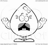 Drop Water Mascot Screaming Clipart Cartoon Coloring Outlined Vector Thoman Cory Getdrawings Royalty Getcolorings sketch template