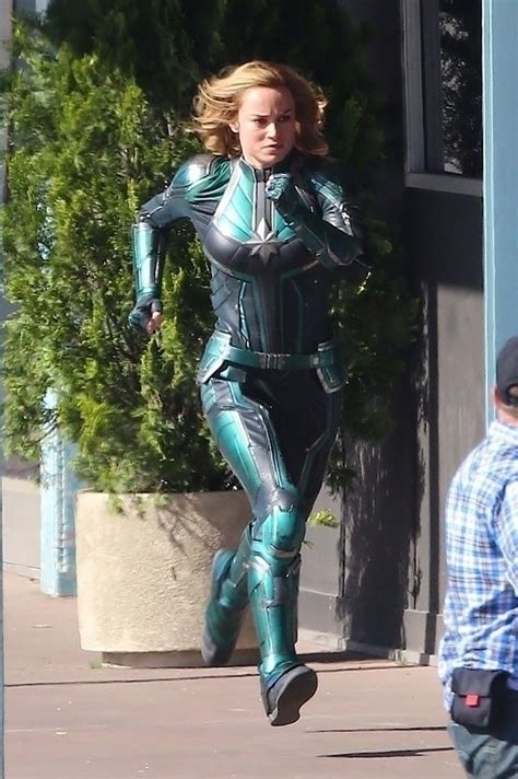 Brie Larson On The Set Of Captain Marvel In Los Angeles 04