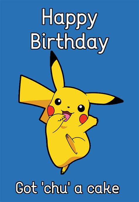 pokemon birthday card printable customize  print