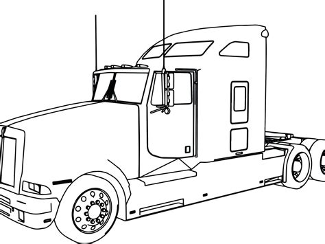 peterbilt semi truck coloring page drawing sketch sketch coloring page