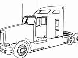 Truck Coloring Trailer Semi Pages Drawing Sketch Drawings Peterbilt Flatbed Horse Trucks Utility Template Tractor Vector Paintingvalley Color Getdrawings Getcolorings sketch template