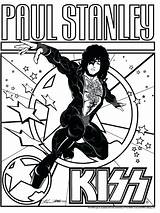Kiss Coloring Band Pages Paul Rock Book Stanley Colouring Drawing Bands Books Color Hot Printable Kissing Getdrawings Getcolorings Los Ace sketch template