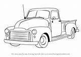 Truck Drawing Pickup Chevy Draw Gmc Step Trucks Line Drawings Learn Easy C10 Lifted Cars Classic Vintage Cool Old Ford sketch template