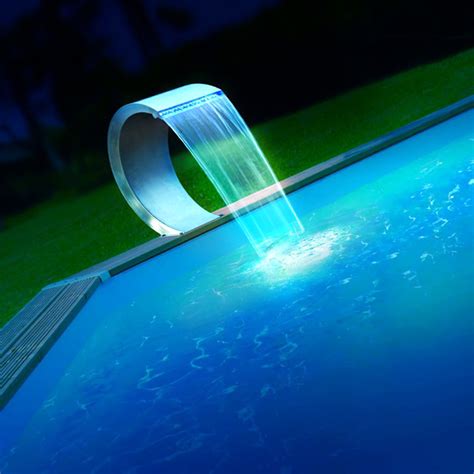 swimming pool fountain water fall stainless steel blade fountain