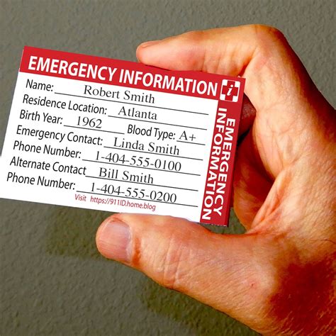 advance directive emergency id wallet card emergency etsy canada