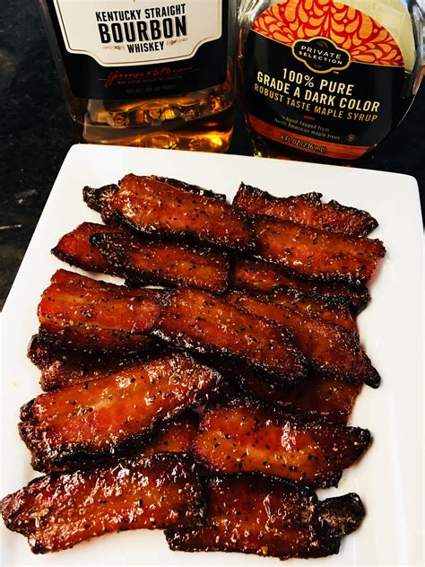 maple bourbon candied bacon cooks
