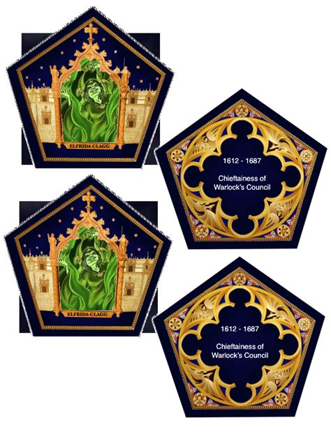 harry potter chocolate frogs cards list printable templates