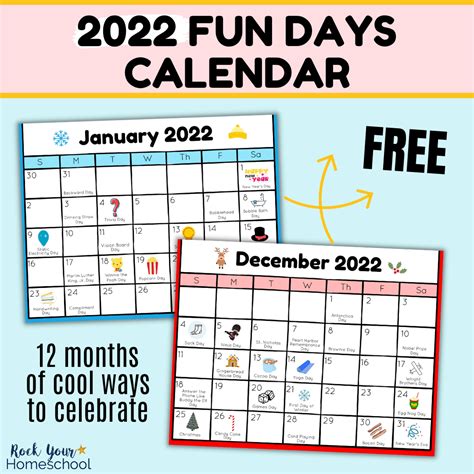 fun days activities  kids calendar   rock  homeschool