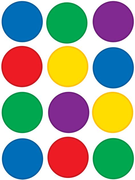 colorful circles mini accents tcr teacher created resources