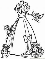 Cinderella Mice Coloring Pages Comments sketch template
