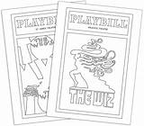 Broadway Coloring Playbill Playbillstore Souvenirs sketch template