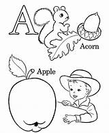 Coloring Pages Letter Letters Color Abc Sheets Acorn Apple Learning Printable Numbers Objects Kids Sheet Colouring Printables Alphabet Years Preschool sketch template