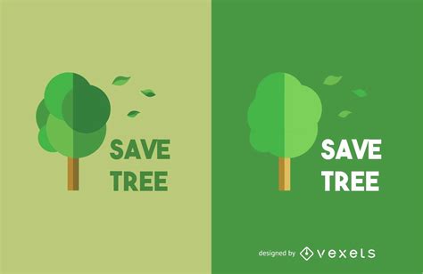 save tree logo template vector