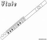 Flute Coloring Pages sketch template