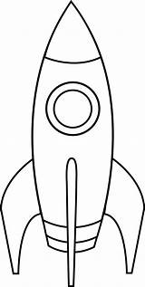 Rocket Ship Outline Clip sketch template