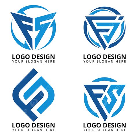 koleksi desain logo minimalis huruf   logo huruf fs logo fs huruf fs png  vektor