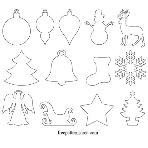 christmas ornaments cutouts