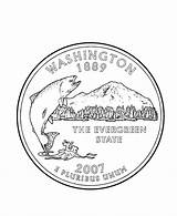 State Quarter Coloring Washington Usa Pages Printables Quarters Back States Go Coins Activities Printable Print Next Wa sketch template