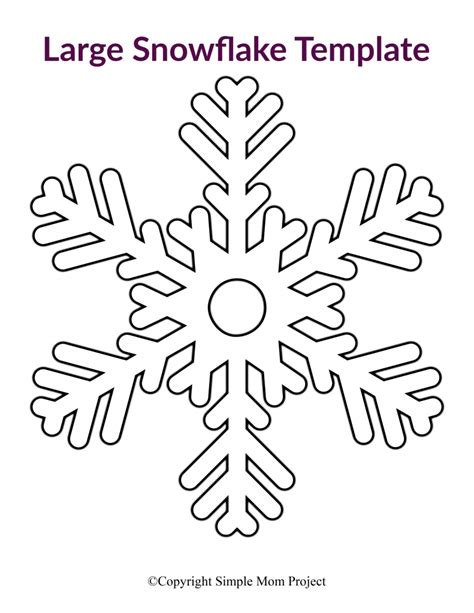 printable large snowflake templates simple mom project