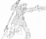 Dragonborn Cleric sketch template