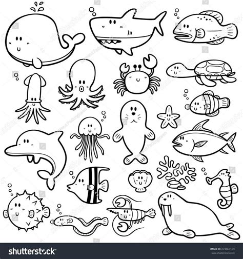 coloring page coloring page sea creatures pages lovely