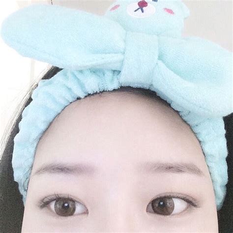 Aesthetic Asian Blue Cute Girl Headband Kawaii Korean