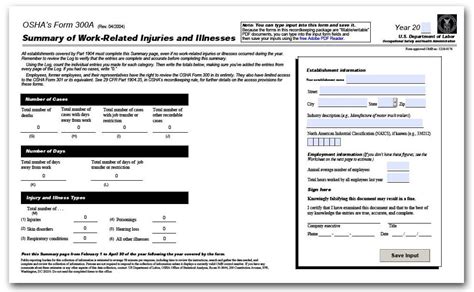 osha form   printable forms