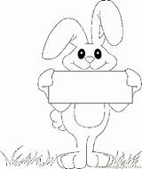 Banner Coloring Designlooter Bunny Holding sketch template