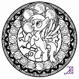 Pages Pony Little Coloring Glass Stained Derpy Template Line sketch template