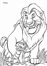 Lion King Mufasa Simba Coloring Pages Color Print Hellokids sketch template