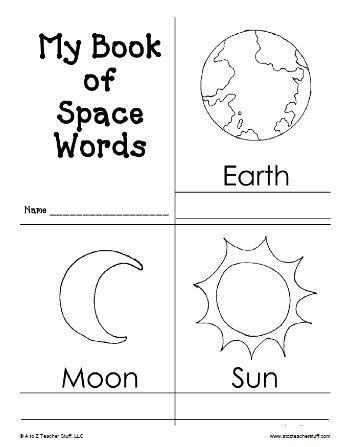 ray montgomery raymontgomeryg space theme preschool space words