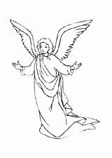 Ange Dessin Coloriage Colorier Dessins Imprimer Petit Angel Drawing Choose Board Angels sketch template