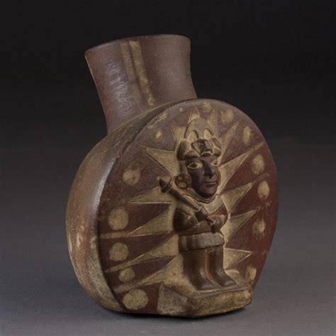 pre columbian mochica spout vessel earthenware peru catawiki