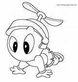 Coloring Marvin Pages Martian Looney Tunes Baby Cartoon Printable Kids Color Character Crawling Print Sheets Tiny Toon Bunny Loony Dinokids sketch template