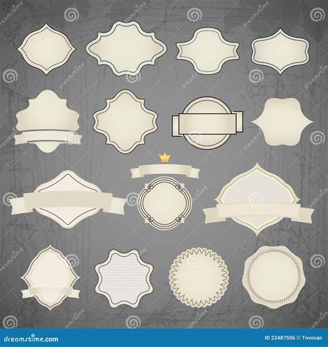 vintage paper labels stock vector illustration  annoncement