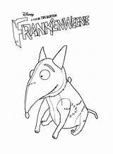 Frankenweenie Coloring Color Printable Pages Kids Print Children sketch template