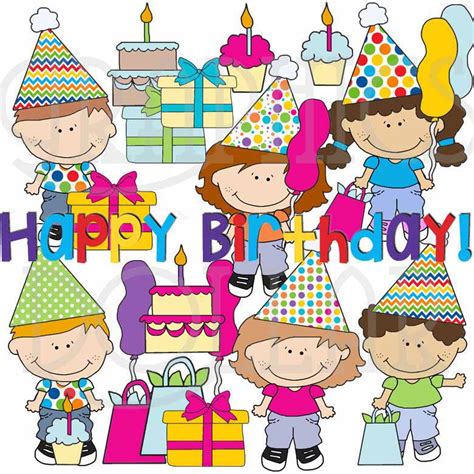 Cute Birthday Friends Clip Art Graphics Dollar