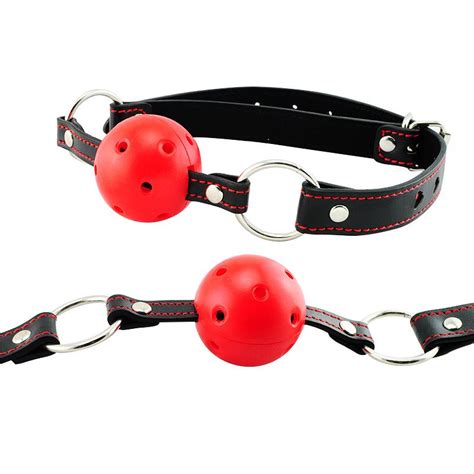 mouth ball gag harness bondage restraints adult sex toy leather strap mouth ball bondage sex toy