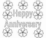 Anniversary Happy Coloring Pages Printable Romantic Gift Freecoloring Choose Board sketch template