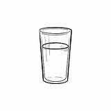 Glass Water Sketch Hand Vector Drawn Icon Illustration sketch template