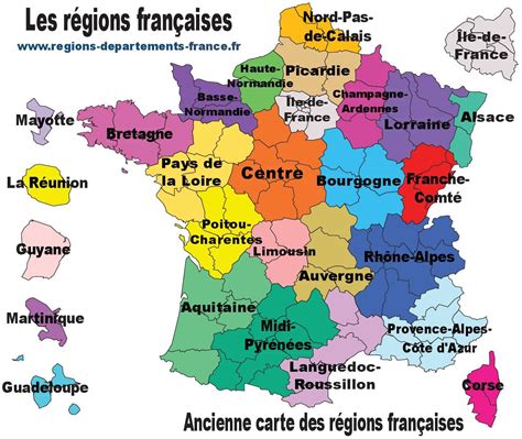 carte avec les  regions de france carte de france region carte des images
